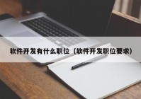 软件开发有什么职位（软件开发职位要求）