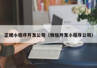 正规小程序开发公司（微信开发小程序公司）